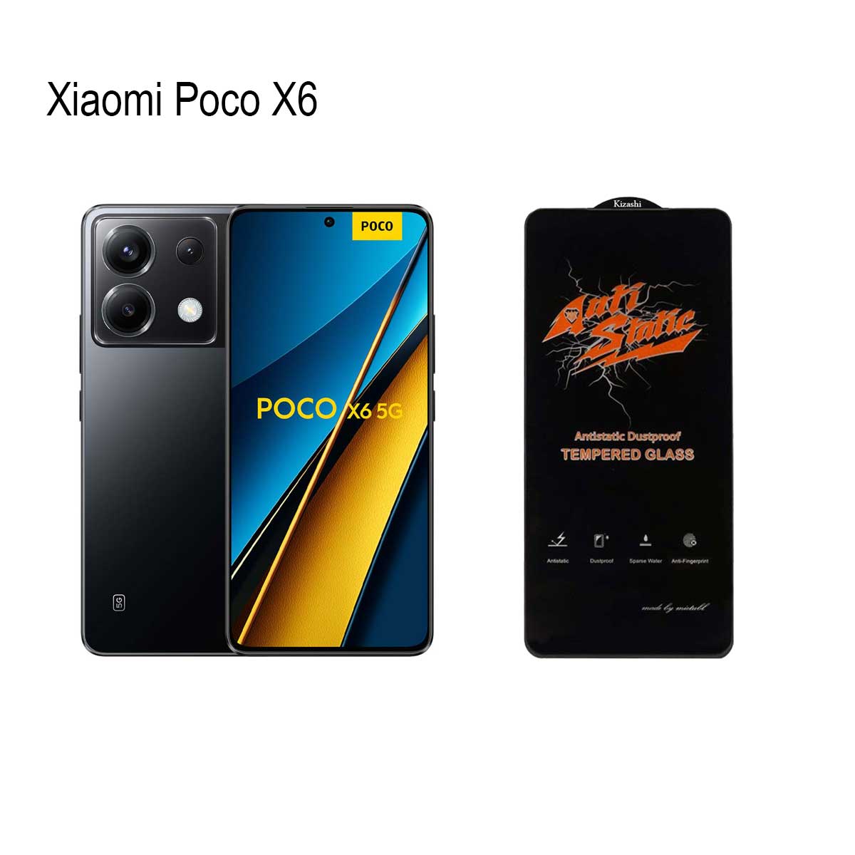 محافظ صفحه گلس آنتی استاتیک، مناسب برای گوشی شیائومی پوکو X6 (Poco X6)