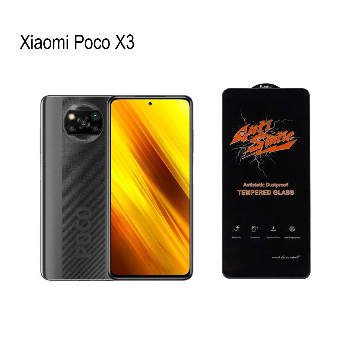 گلس آنتی استاتیک گوشی شیائومی Poco X3