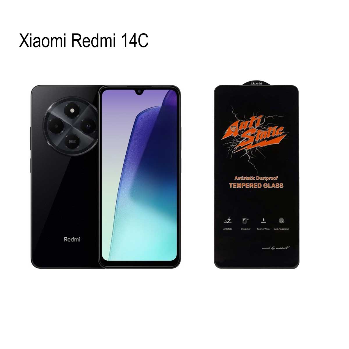 گلس آنتی استاتیک مناسب برای شیائومی Redmi 14C
